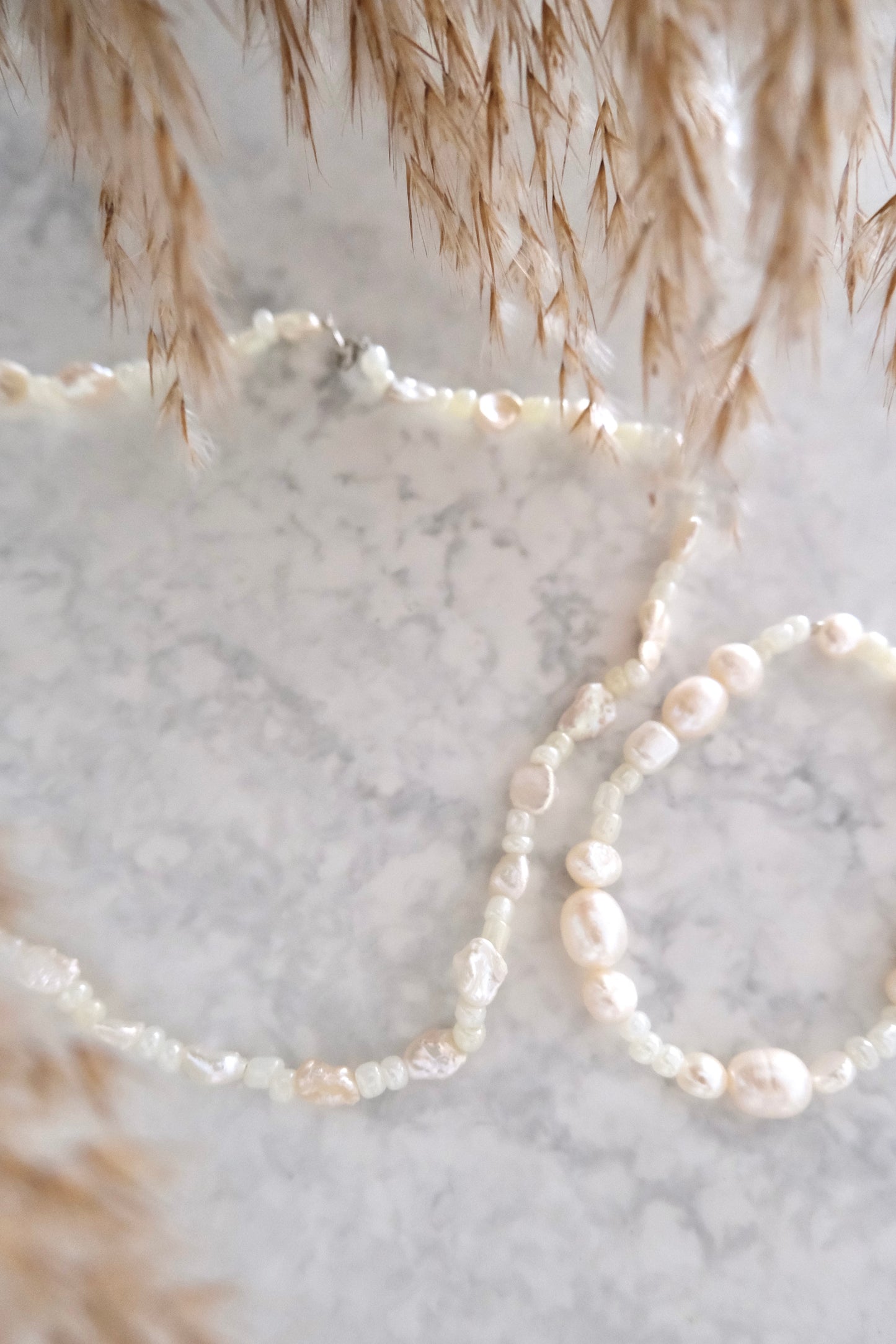 Cluster Pearl Necklace