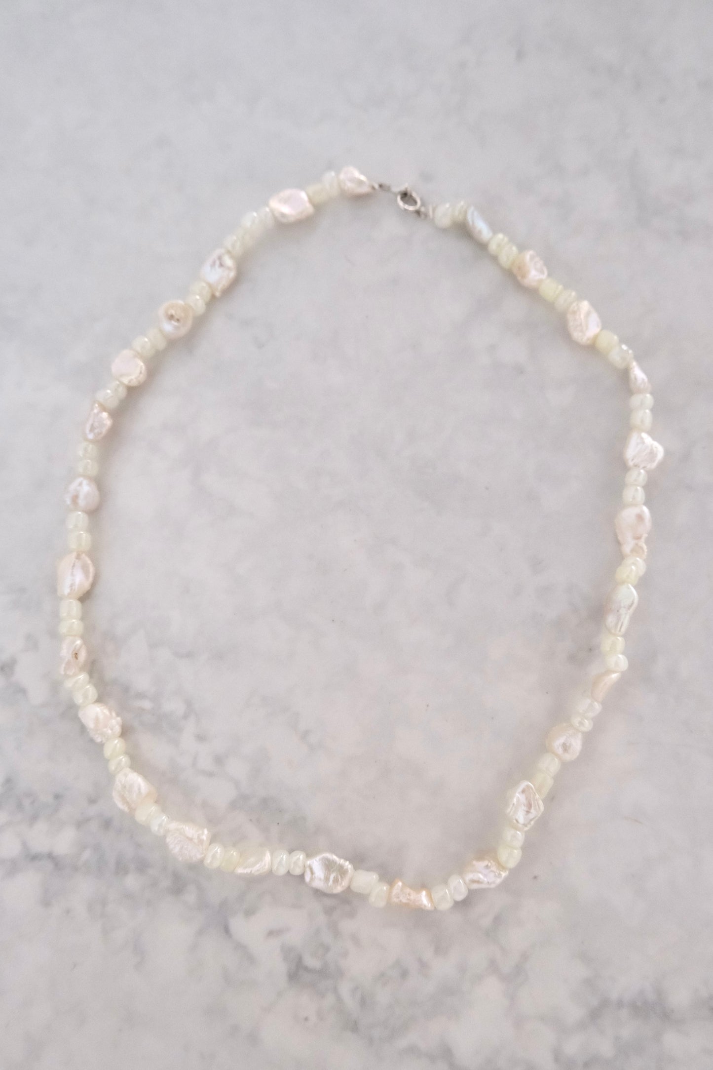 Cluster Pearl Necklace